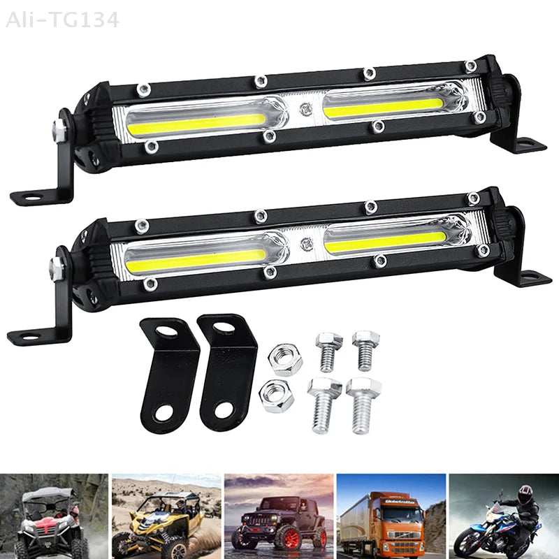 LED Strip Light for Car, Work Light, Spotlight, Bar, Auto Truck, Lorry Trailer, Spot Fog Lamp, 12V, 24V, 6500K, 1Pc