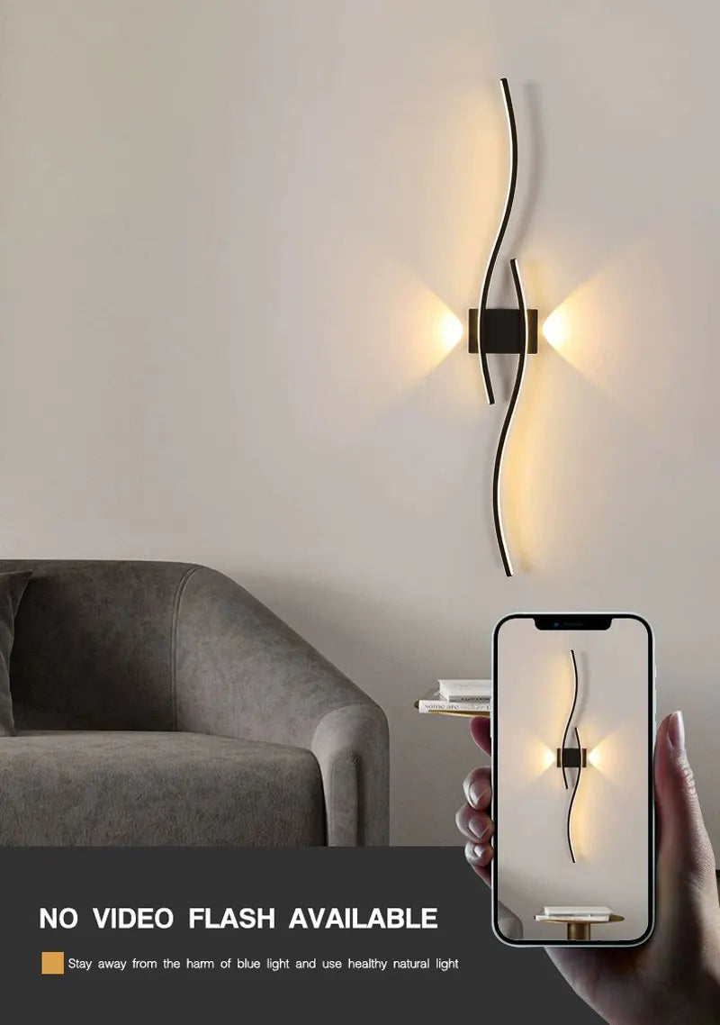 Long Strip LED Wall Lamps for Bedroom Living Room Indoor LED Wall Lights Wall Sconce for Corridor Aisle AC85-265V Interior Lamp