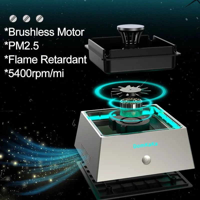Mini Air Purifier Household Desktop Air Purifier Cigarettes Smoke Gas Ash Filtration Ashtray with Negative Ion Air Purification