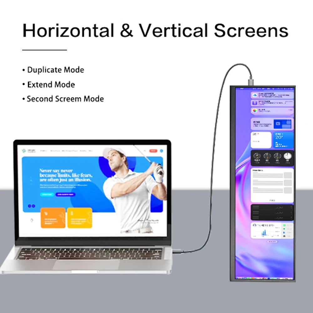 LESOWN Long Bar 12.7 12.6 inch Monitor 120Hz 2880x864 IPS Touch HDMI Type C Sensor Panel LCD Data Ancillary Screen Temp Display