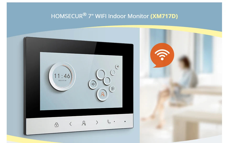 Tuya Smart WIFI Indoor Monitor 7"/10" LCD Screen for 4 Wire HD 1080P Hands Free Video Door Phone Intercom Doorbell Home Security