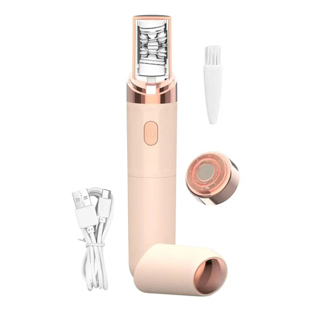 Electric Epilator & Shave 2-in-1 Electric Hair Removal Device For Women Painless Waterproof Private Parts & Facial Hair Removal