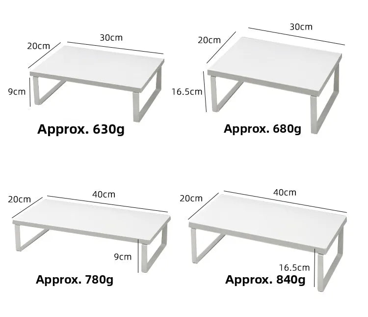 Desktop Cuter Monitor Riser Stand Office Desk Organizer Bookelf Storage Solution Simple Design Wood Material Tabletop Pl...