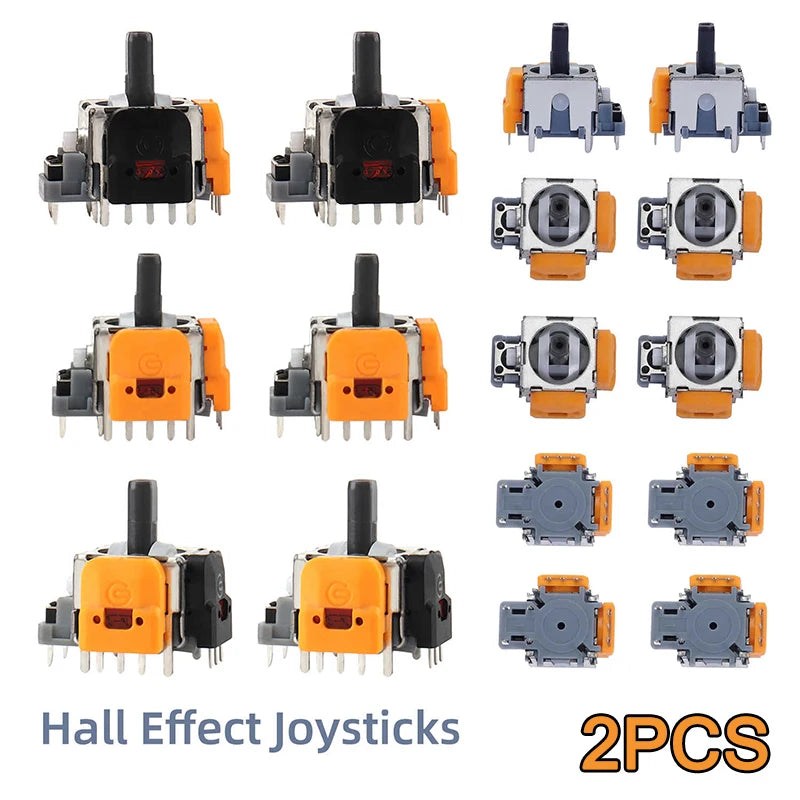 Replacement Hall Electromagnetic 3D Analog Joystick High Precision Hall Effect Thumb Sticks Joystick Rocker for PS4/PS5/Xbox One