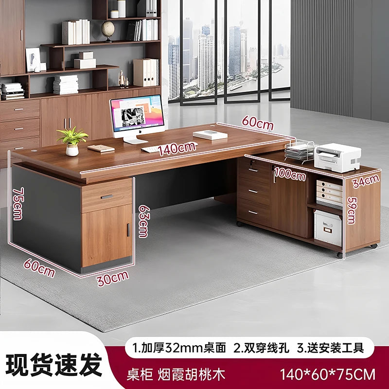 Cabinet Aesthetic Modern Desk Black Unique Gaming Computer Office Desk Design Writing Biurka Komputerowe Home Accessories