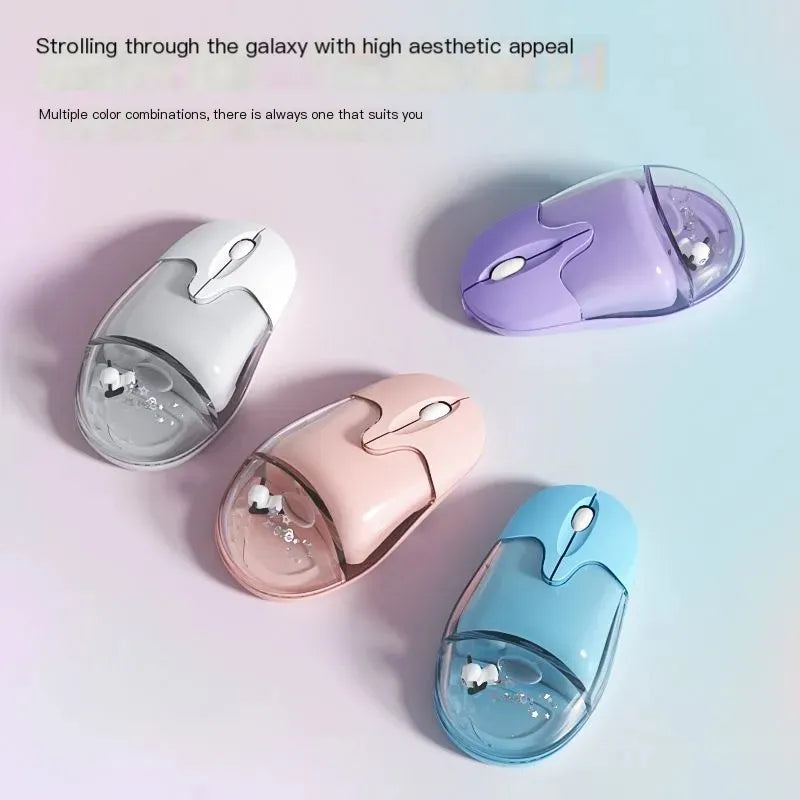 Wireless Dual-mode Mouse Wired Mause Creative Design Floating Doll Rechargeable Mute Button Beautiful Mice Office Use Ergonomics