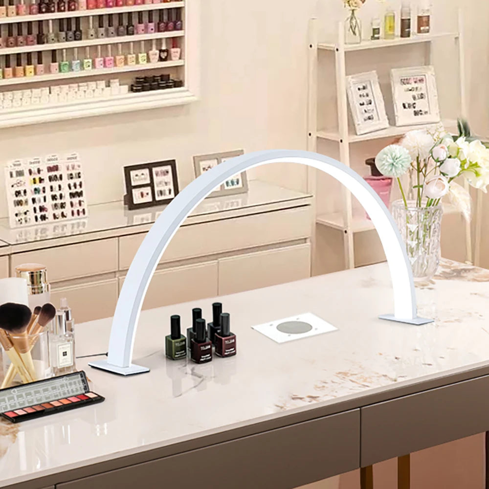 Beauty salon U-shaped LED desk lamp semi monthly lighting fixture eye protection tricolor dimming beauty nail supplement light