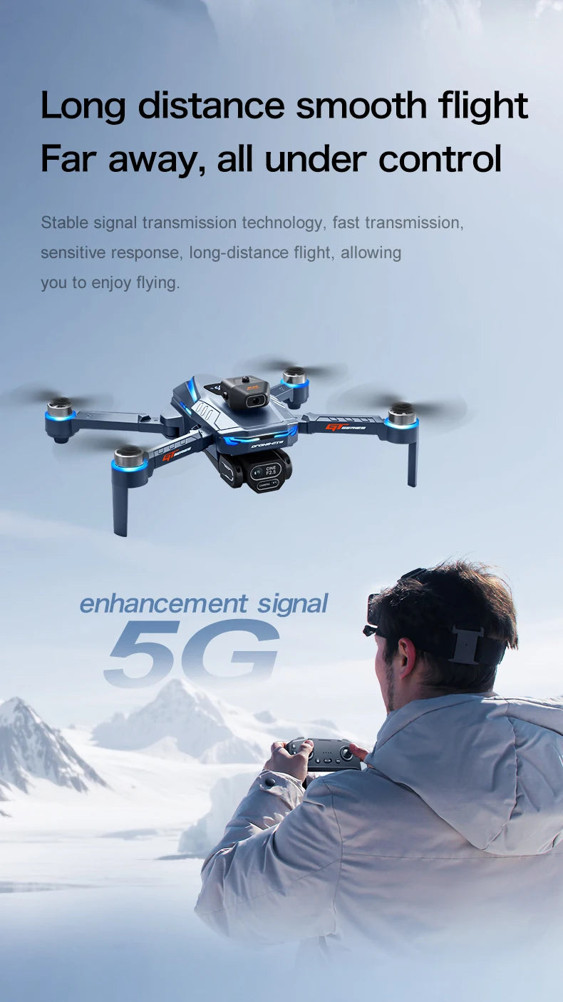 Original GT8 drone 8K HD dual camera aerial photography obstacle avoidance with large screen brushless four-axis aircraft dron