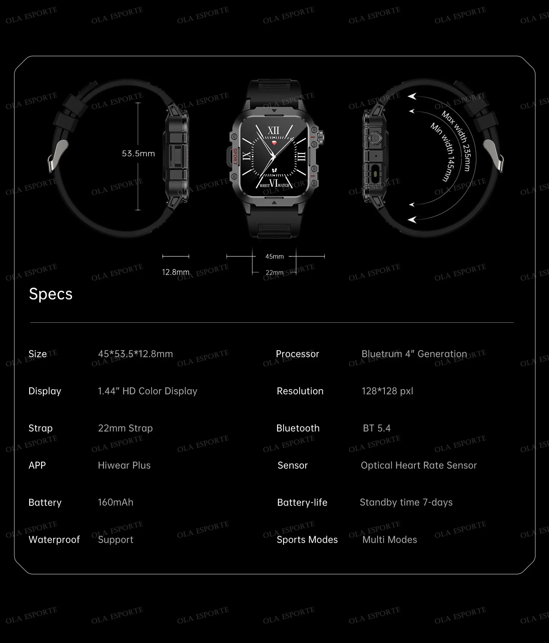2025 New SmartWatch Men For Women Militray Outdoor GPS Track Sport Watches Heart Rate Sleep Waterproof Smart Watch IOS Android