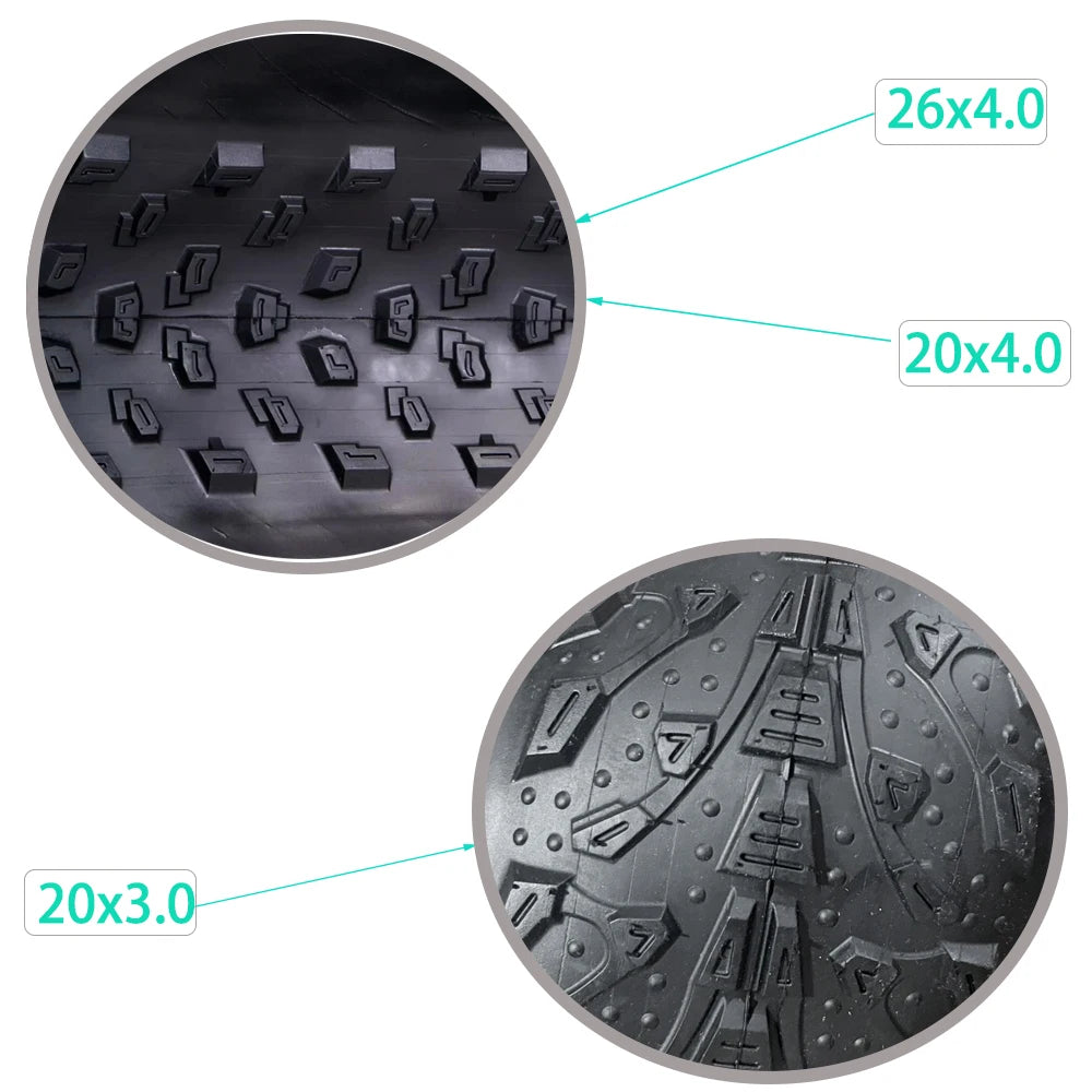 ZTTO Snow Fat Bike Tires Durable Foldable 60TPI Puncture Resistant Tire 20x3.0 20x4.0 26x4.0 Mobilebike Schrader A/V Inner Tubes