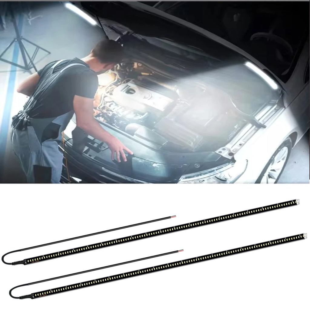 Car Side LED Light,17.8''-39.4'' Exterior Aluminum PCB Waterproof Work light strip, Night camping light strip, Indoor deco 2pcs