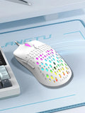 Wireless gaming mouse, dazzling colorful light effect, variable DPI, fashionable honeycomb perforated mouse