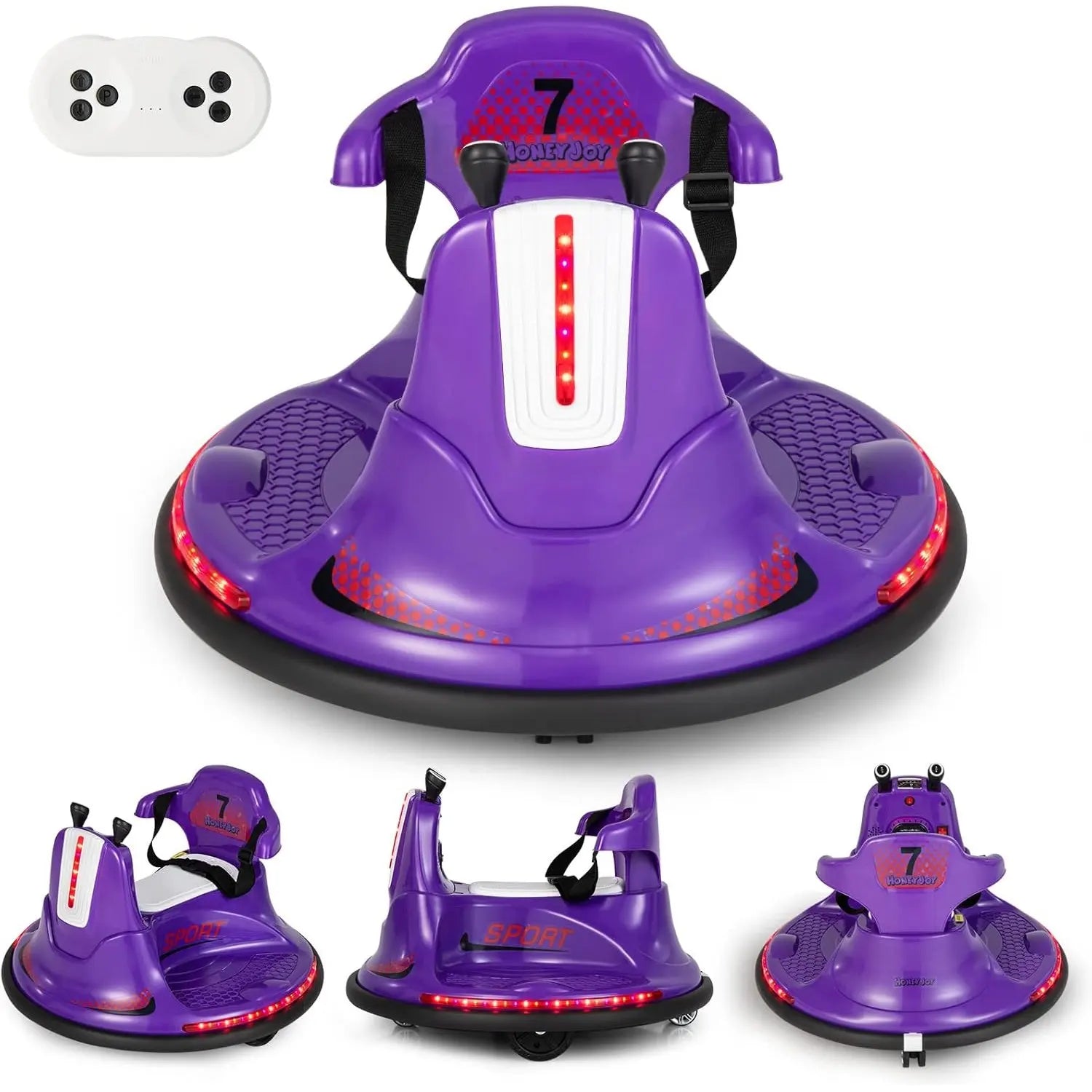 6 V Ride On Children's Car Scooter 360 Degree Rotation & Forward and Reverse Function, Bumper Car, Blue