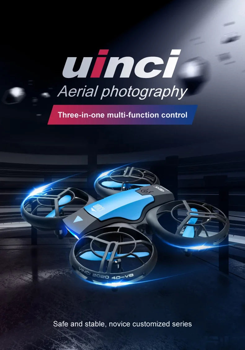 4DRC V8 New Mini Quadcopter Drone - 4K HD Wide Angle Camera, WiFi FPV Remote Control, Height Hold, 4-Axis RC Aircraft Kids' Toy