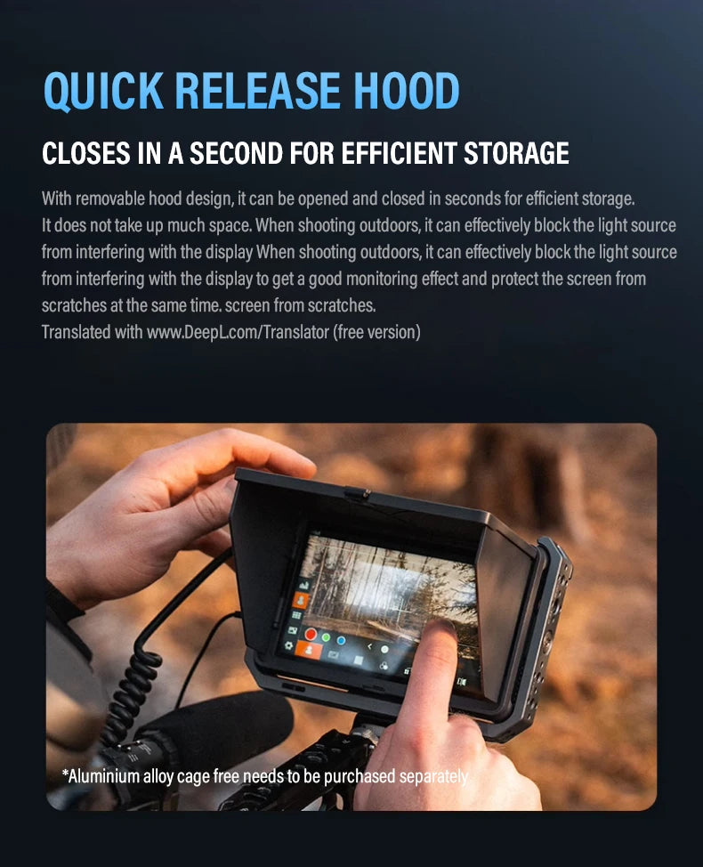 Viltrox DC-X3 DC-X2 4K Monitor Touch Screen Touch Screen Profissional 1080P Photographic HD FHD Portable Camera Monitor