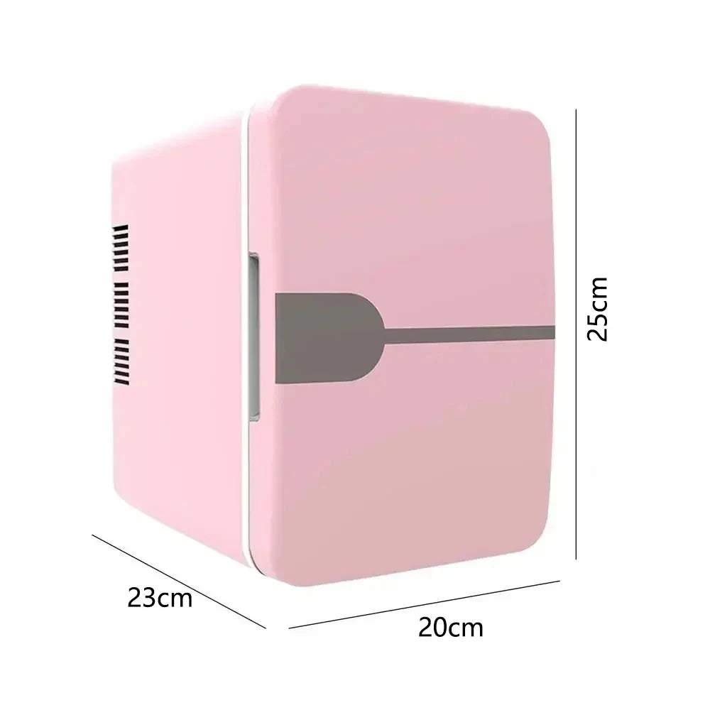 6L Car Mini Fridge Beauty Cosmetics Mask Makeup Skincare Refrigerator Semiconductor USB Heated Cooling Dormitory Refrigerator