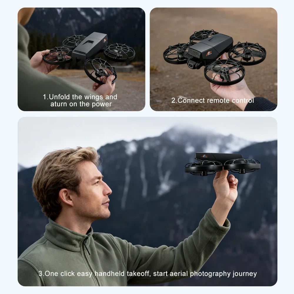 Aerial Photography Drone with 8K Camera -M8 GPS FPV Foldable Quadcopter Follow Me Mode Auto Return 5G WiFi RC Toy Gift for Adult