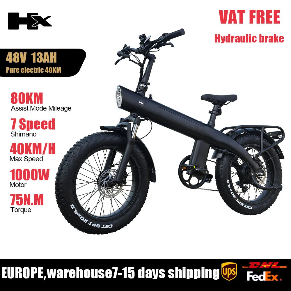 HX Q3 All-Terrain Electric bike 48V 20Ah electric bike 20 Inch Fat Tire ebike 2000W Electric bicycles electric dirt bike e bike