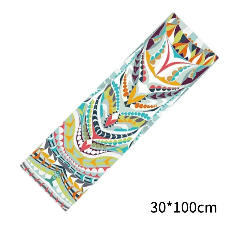 30*100cm Printed Yoga Towel Portable Double Layer Non-Slip Mat Protection Yoga Exercise Pad Quick Drying Pilates Towel Blanket