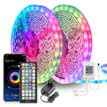 LED Strip Light 12V 18LEDS/M, RGB 5050 Lights,  Music Sync Color Changing, Built-in Mic, App Controlled LED Lights Rope Lights