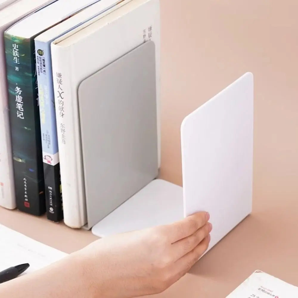 Desktop Organizer L-shaped Desk Bookends Durable Display Book Stand Simple INS Book Support Rack Minimalism