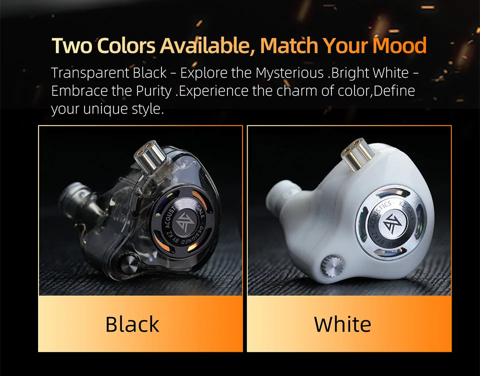 KZ Gale In-Ear Gaming Earphones 7.1 Stereo E-sports Bass Metal Earbuds for Video Game Stage Live Wired Headphones With HD Mic