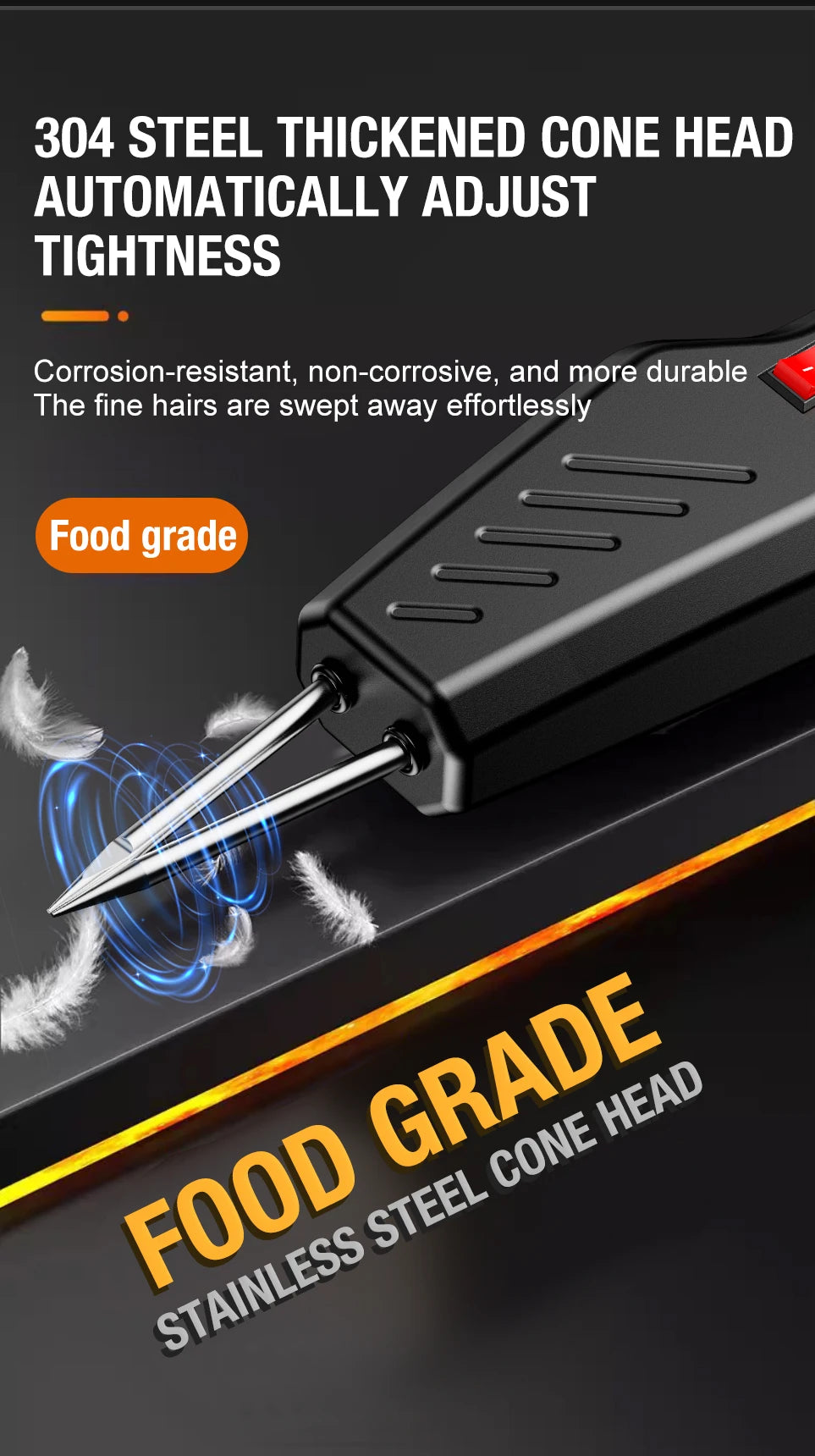 Electric hair removal tool for chicken feathers, duck feathers, goose feathers, handheld household hair removal machine, fully a