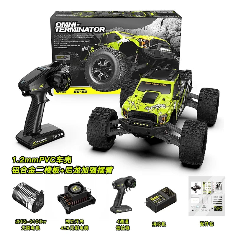 V2 Omni Terminator RC Remote Control Truck 4WD Off Road High Speed Electric Racing Toy Car For Kids Outdoor Adventure Gift