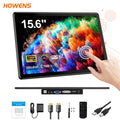HOWENS 15.6 inch Monitor Industrial Touchscreen 1920x1080 Laptop Display HDMI 75x75 VGA BNC AV USB PC Extra Second Screen