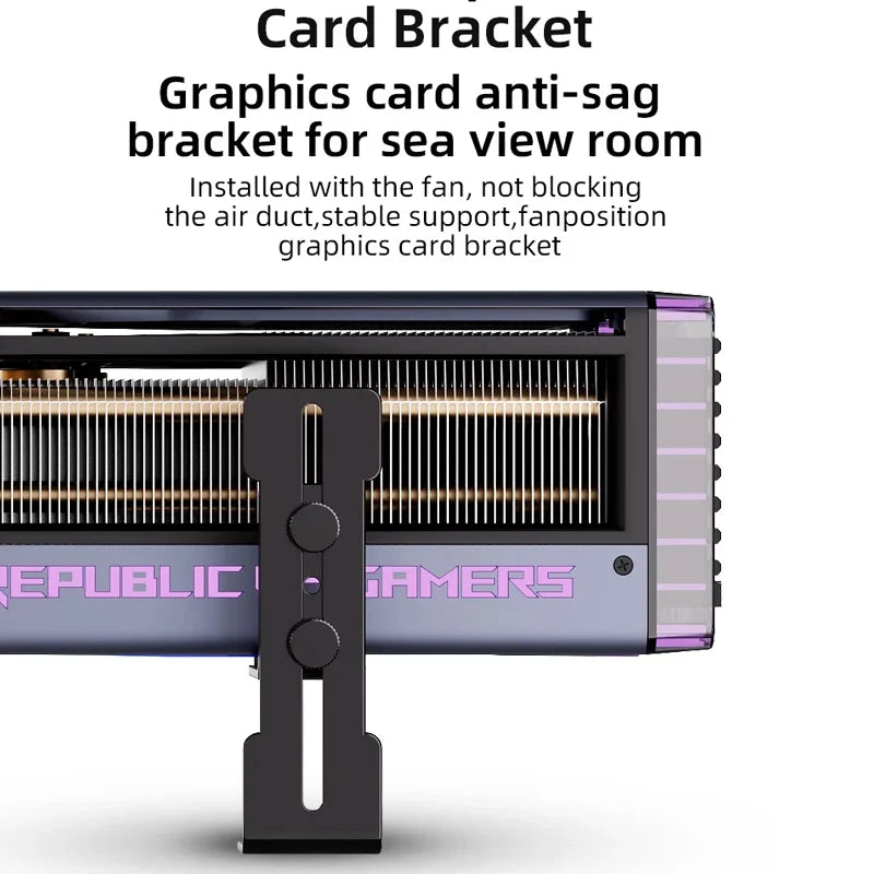12cm Fan Position Computer Graphics Card Holder Anti Sag GPU Support Brace For PC Desktop Computer RTX 4090 4080 4070 ﻿