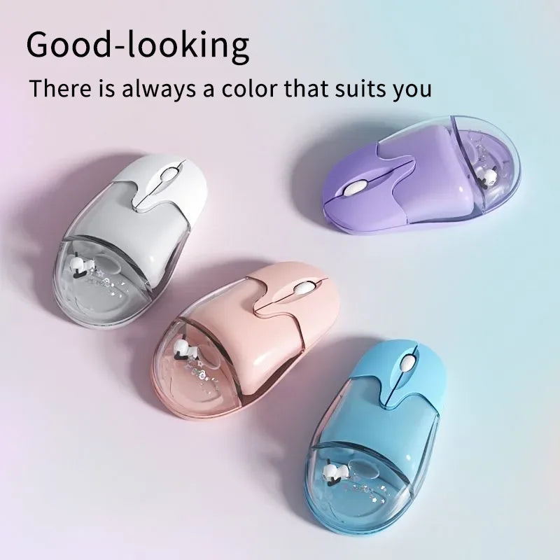 Wireless Dual-mode Mouse Wired Mause Creative Design Floating Doll Rechargeable Mute Button Beautiful Mice Office Use Ergonomics