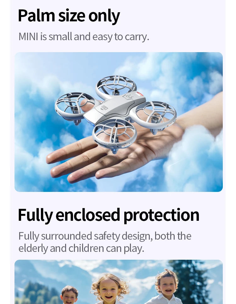 4DRC New V8 Mini Drone 6k profession HD Wide Angle Camera WiFi FPV RC Dron Height Keep Drones Helicopter Kids Toys Gifts