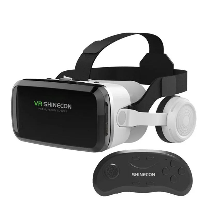 VR SHINECON Thousand Magic Mirror VR Glasses G04BS Bluetooth Headset Version 3D Virtual Reality Helmet Smartphone + Joystick