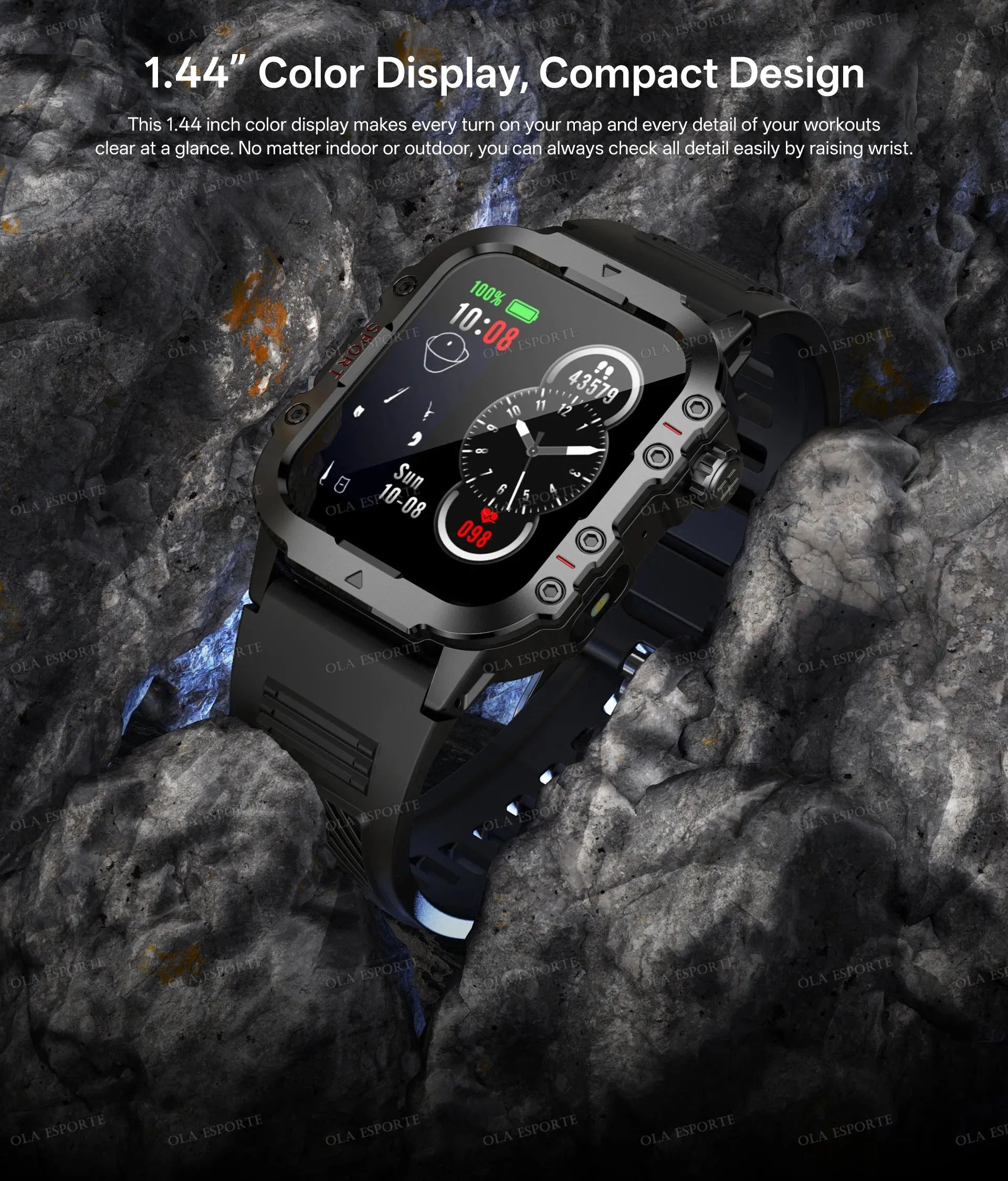 2025 New SmartWatch Men For Women Militray Outdoor GPS Track Sport Watches Heart Rate Sleep Waterproof Smart Watch IOS Android