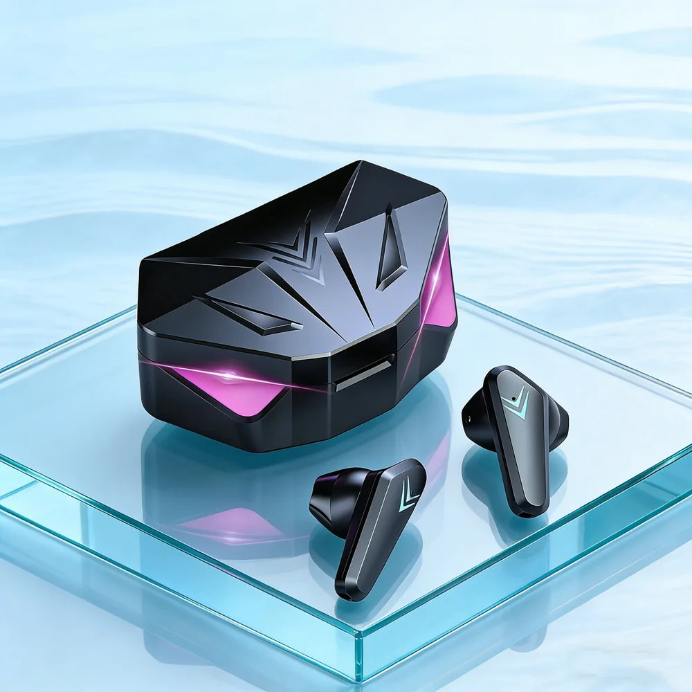 TWS Gaming Earbuds Wireless Bluetooth Earphones With Mic Bass Audio Sound Positioning 9D Stereo Music for all smartphones