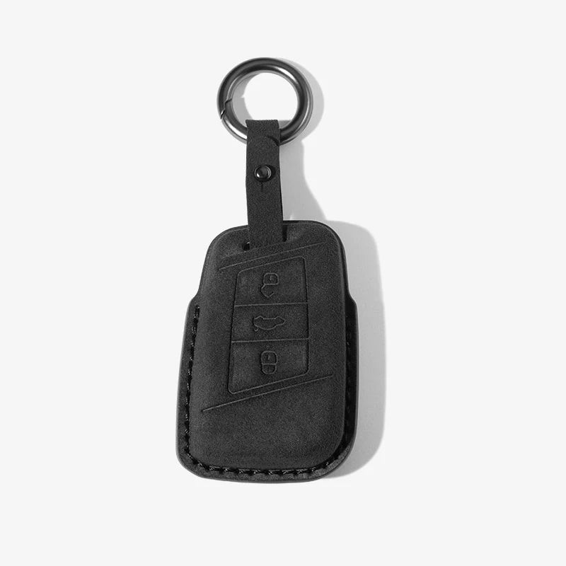 Suede Car Key Case Cover Fob Keychain for VW Volkswagen Golf 7 MK7 Tiguan MK2 for Ateca Leon FR Ibiza Skoda Octavia Kodiaq