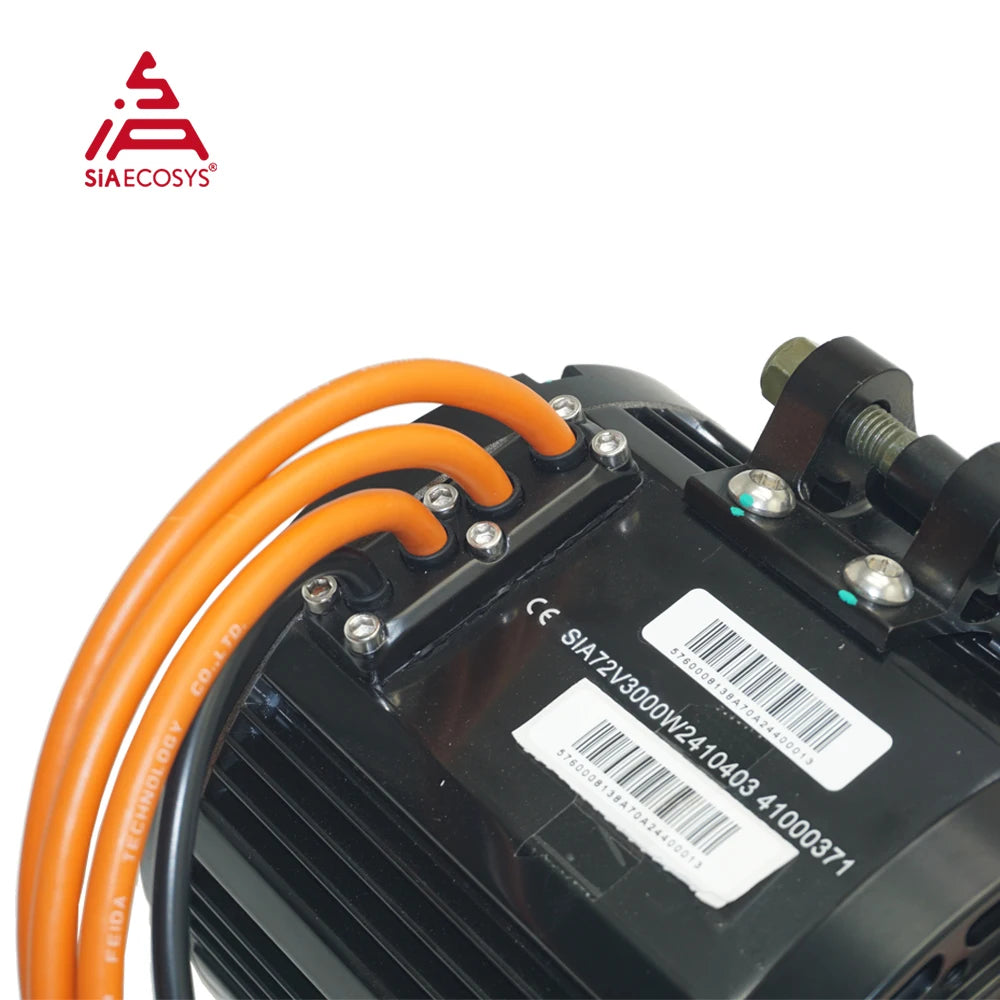 QS138 3000W/6000W Peak 72V BLDC Mid Drive Motor for Electric Scooter 100KM/H with 428 Chain Sprocket V1 Dual Power Design
