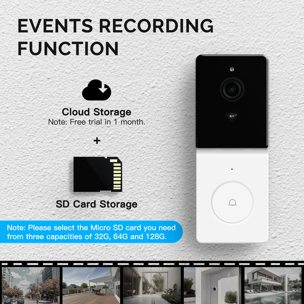 MOES Tuya Smart WiFi Video Doorbell Camera with 2-Way Audio Intercom, Night Vision & Wireless Door product  Home Security