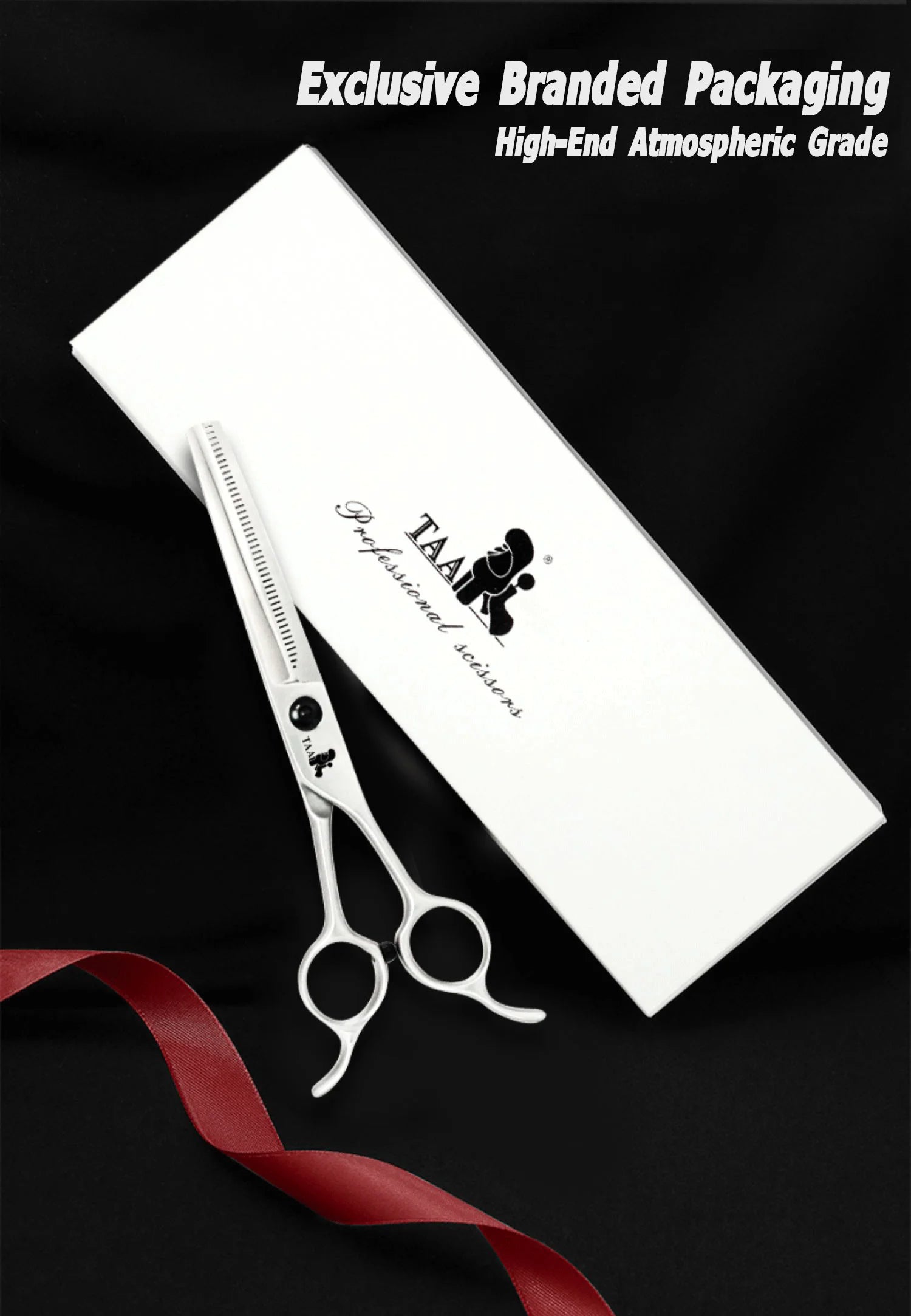 TAA Professional Grooming Scissors Pet Serrated Scissors for Dog & Cat Alloy Steel Shears Pets Shears Groomer Tools Hair Clipper