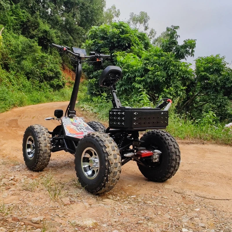 Travel Electric Scooter 60v 60ah 21 inch 10000W 4 Wheel Folding Adult All Terrain Vehicle Quad Wheel Scooter 4x4 All Terrain