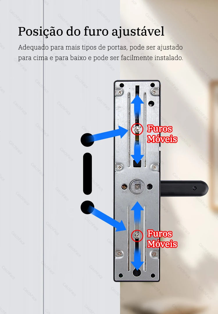 Brazil Tuya Smart Door Lock Portuguese Voice Digital Electronic Lock WIFI APP Fingerprint Password RFID Unlock For Home