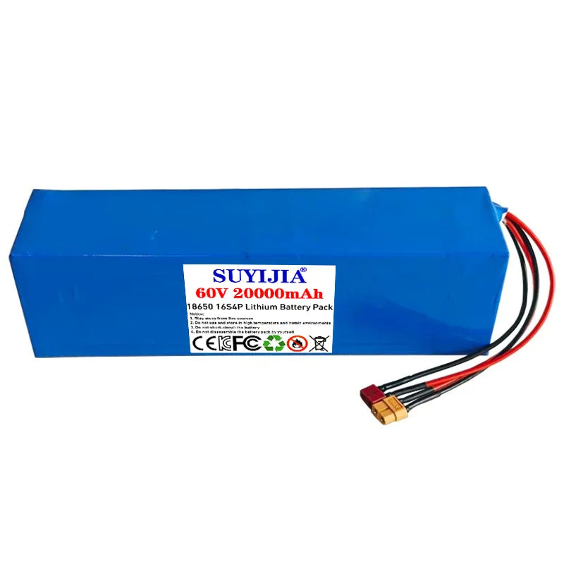 Air fast transportation 60V New Full Capacity Power 18650 Lithium Battery 20ah Lithium Battery Pack 16S4P Suitable for 250-2000W