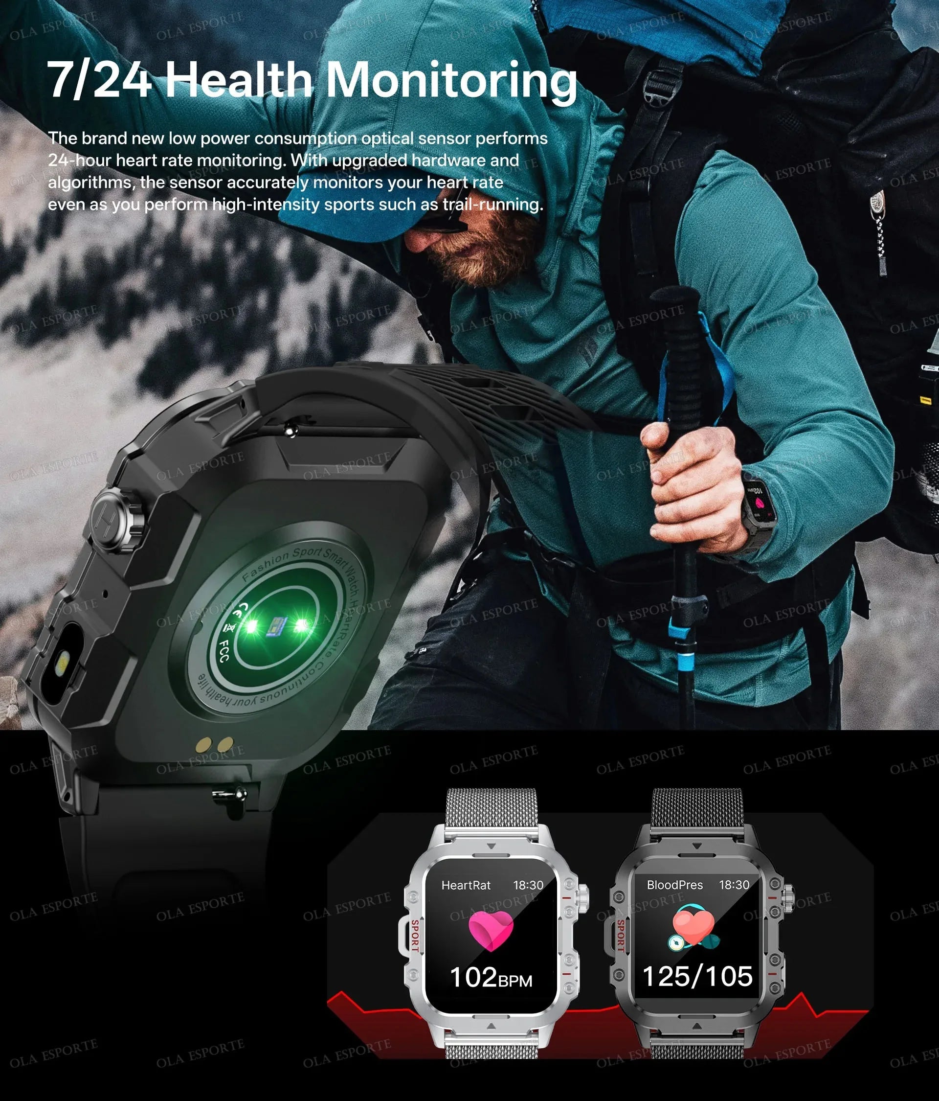 2025 New SmartWatch Men For Women Militray Outdoor GPS Track Sport Watches Heart Rate Sleep Waterproof Smart Watch IOS Android