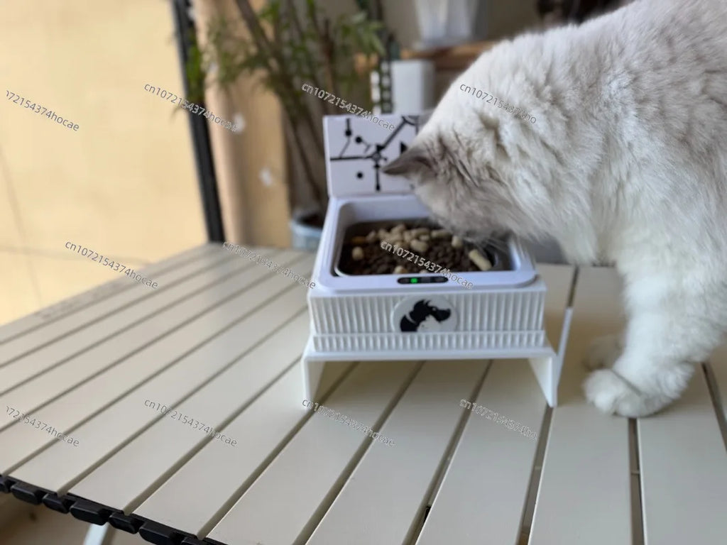 Automatic dog and cat feeder with dual sensing technology (RFID/IR) and customizable design