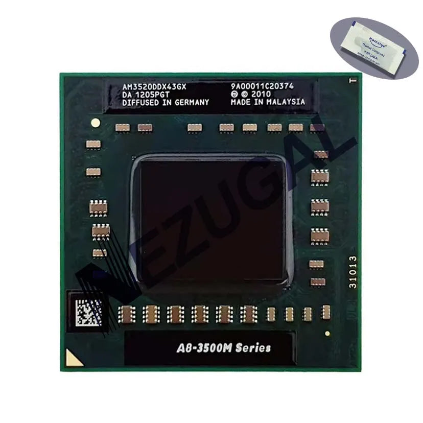 A8-3520M A8 3520M AM3520DDX43GX 1.6 Ghz Quad Core 4M 35W Socket FS1 CPU processor