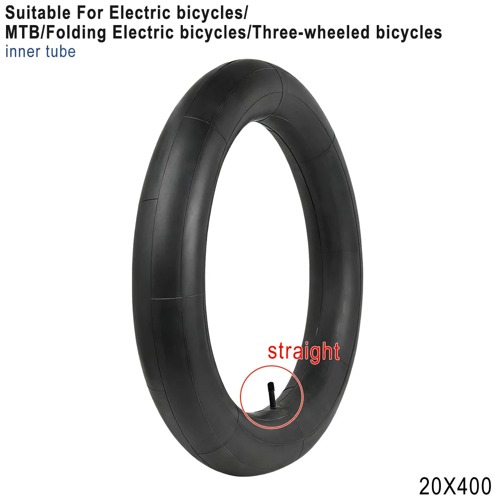 20*4.0 Anti-Slip Fat Tire for Electric Bicycle Tire ATV Tyre Beach Bike Tire City 20x400 Rubber Inner Tube Replacement Parts