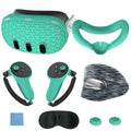 7pcs Accessories Set Lens Protector Cover Anti-Fall VR Protective Cover VR Headset Cover Controller Grips Cover for Meta Quest 3