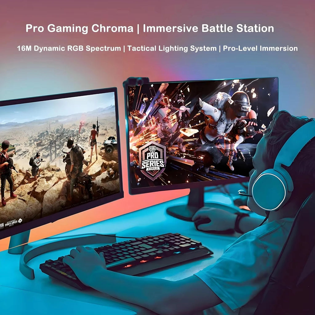 24-34inch Monitor LED RGBIC Gaming Neon Backlight Sync with App USB Powered 5V LED Light for PC Sync Music Lighting for Computer