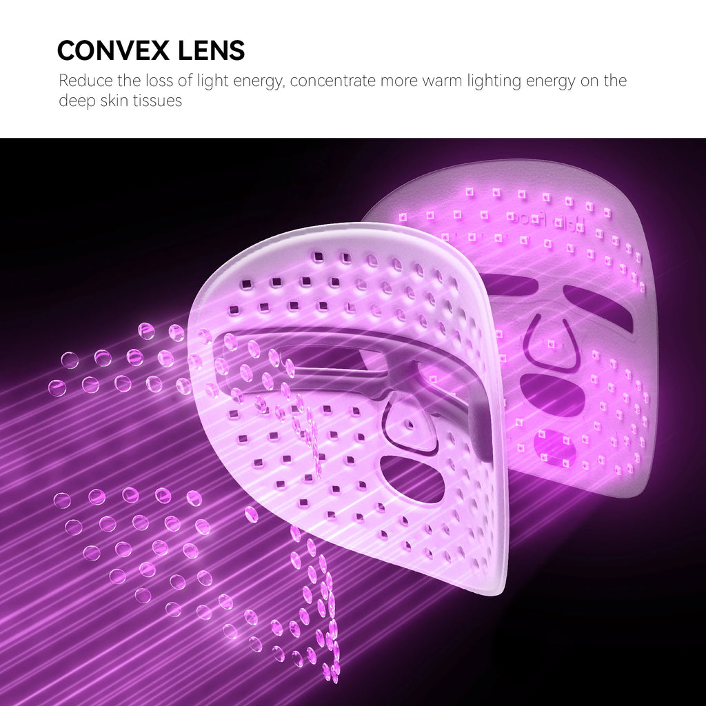 Hello face Near-infrared LED Light Therapy Face Mask 510K M500 with 3000mAh Battery Portable Lightweight Skin-Friendly Mask
