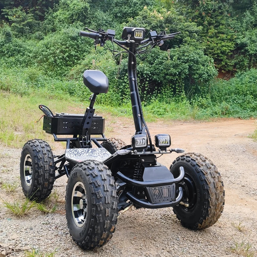 Travel Electric Scooter 60v 60ah 21 inch 10000W 4 Wheel Folding Adult All Terrain Vehicle Quad Wheel Scooter 4x4 All Terrain